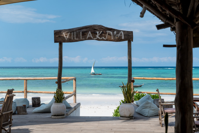 Vakker strand p&aring; Zanzibar